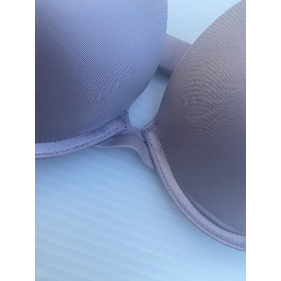 Victoria's Secret Womens Bra 32C Purple Very Sexy Push Up Satin Underwire Logo - Picture 3 of 11